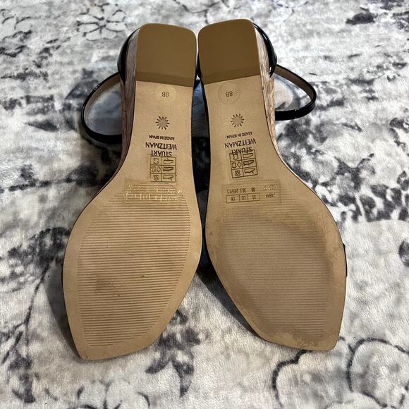 Stuart Weitzman Nudistcurve 50 Cork Ankle Strap Sz 8B - Picture 5 of 7